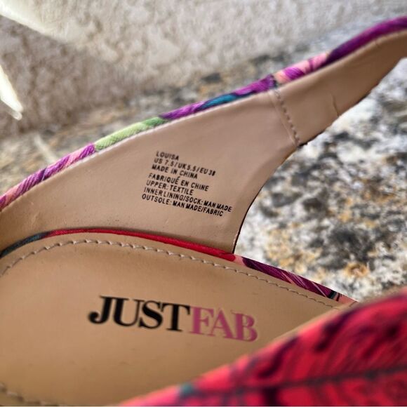 JustFab Floral Print Stiletto Heels – Strappy High Heels, Size 7.5 - Picture 6 of 6